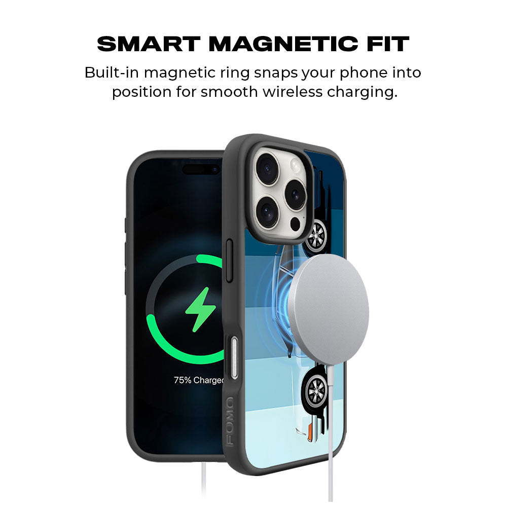 Porsche 911 Skin with Shockguard Armour Magsafe Case for Apple iPhone 16 Pro