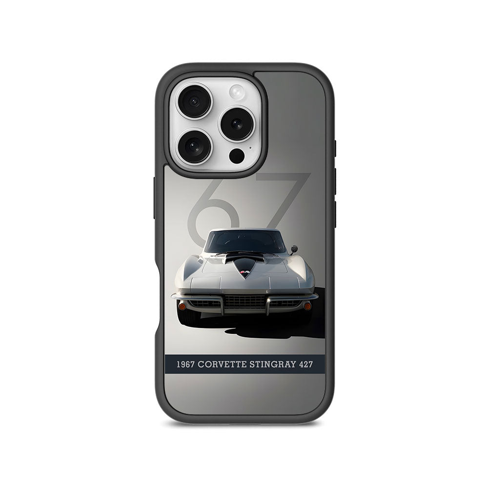 1967 Corvette Stingray Skin with Shockguard Armour Magsafe Case for Apple iPhone 16 Pro
