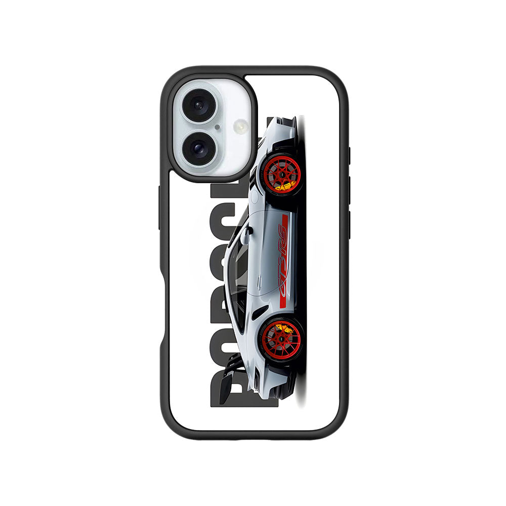 Porsche 911 GT3 Skin with Shockguard Armour Magsafe Case for Apple iPhone 16 Plus