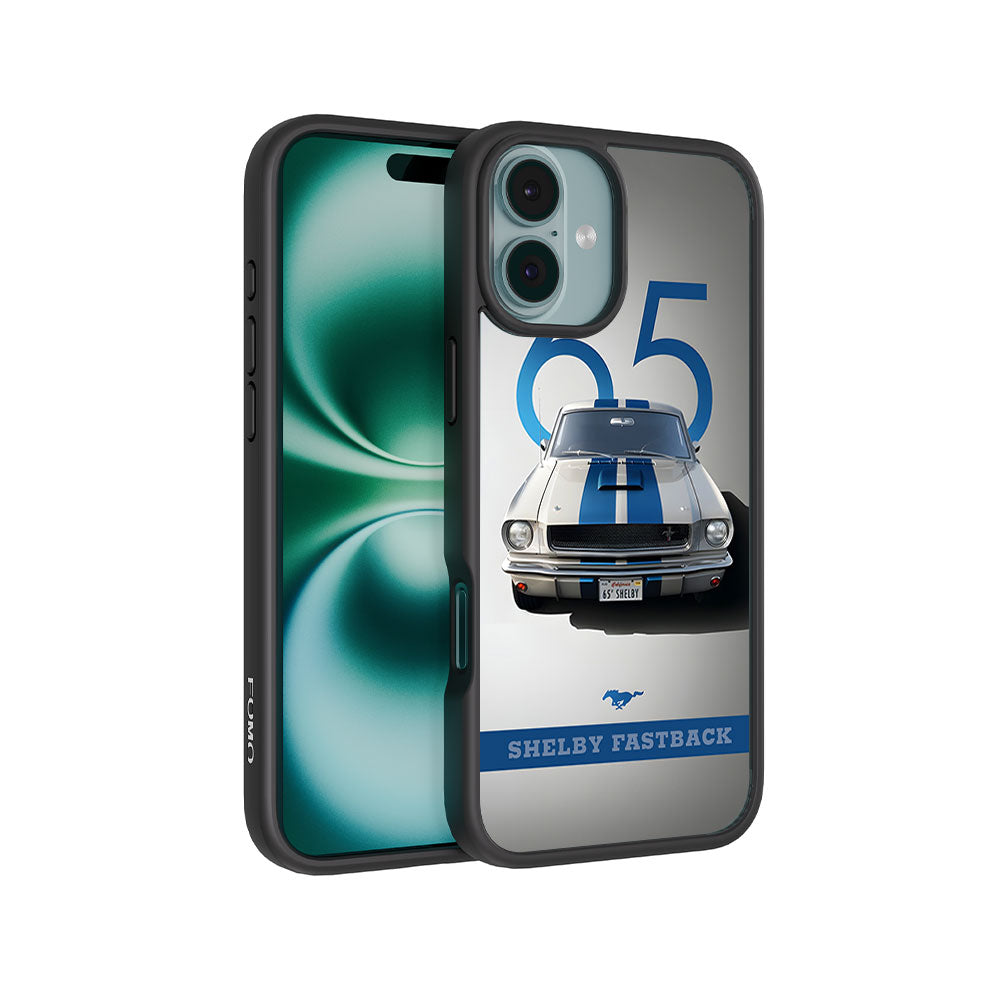 Cobalt Blue Shelby Mustang GT350 Skin with Shockguard Armour Magsafe Case for Apple iPhone 16 Plus
