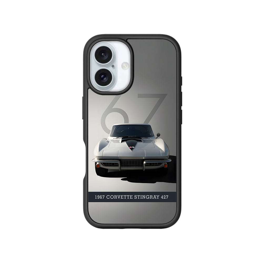 1967 Corvette Stingray Skin with Shockguard Armour Magsafe Case for Apple iPhone 16 Plus