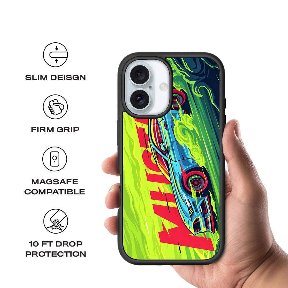 Ford Mustang Skin with Shockguard Armour Magsafe Case for Apple iPhone 16