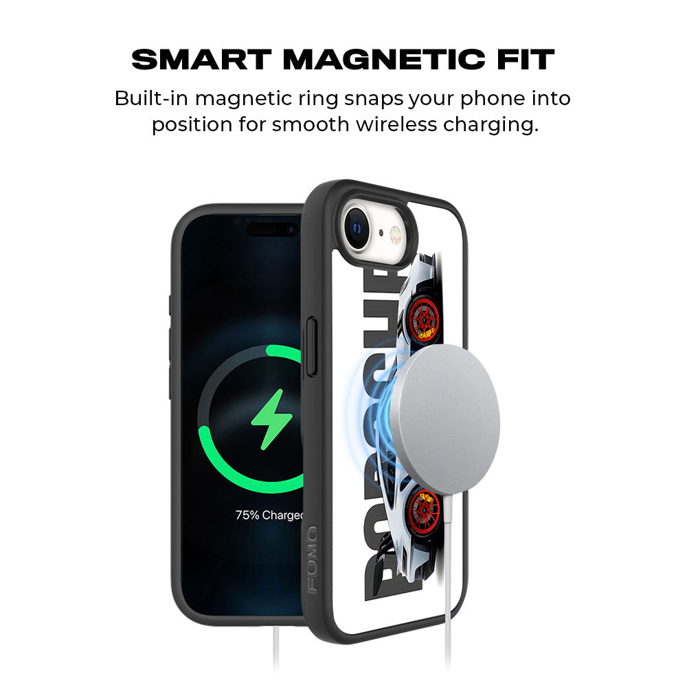 Porsche 911 GT3 Skin with Shockguard Armour Magsafe Case for Apple iPhone 16E