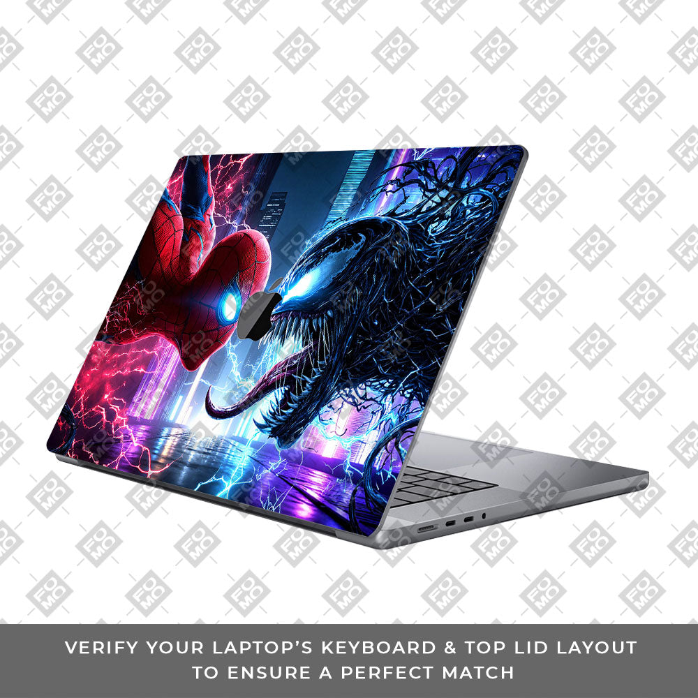 Spiderman vs Venom Showdown MacBook Pro 13 M1 2020 Laptop Skin