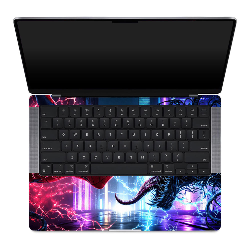 Spiderman vs Venom Showdown MacBook Pro 14 M1, M2, M3, M4 2021-2024 Laptop Skin