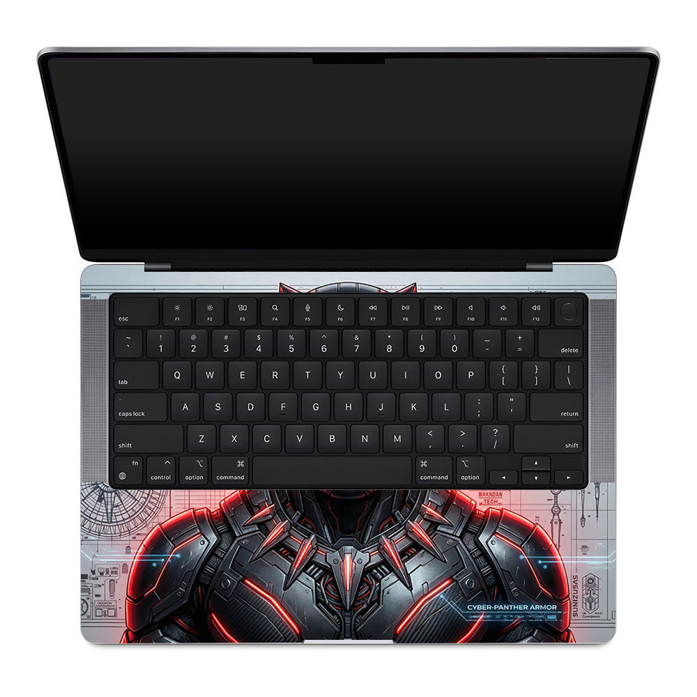 Black Panther Vibranium Tech MacBook Pro 14 M1, M2, M3, M4 2021-2024 Laptop Skin
