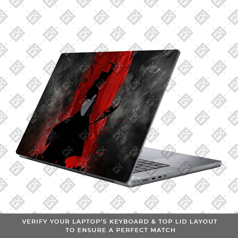 Loki Silhouette Red Strike MacBook Pro 14 M5 2025 Laptop Skin