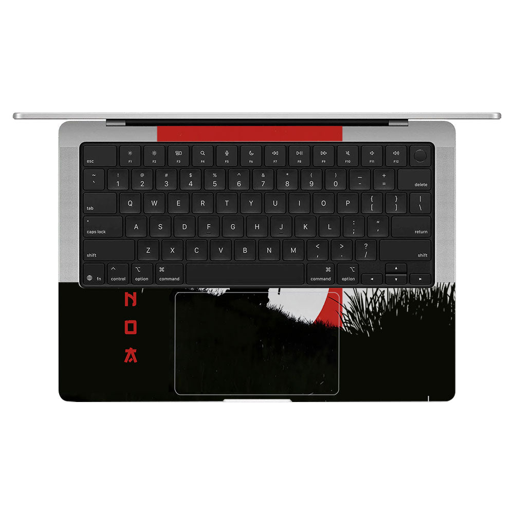Transparent Swordsman's Resolve Macbook Pro 14 M5 Pro/Max 2026 Laptop Skin