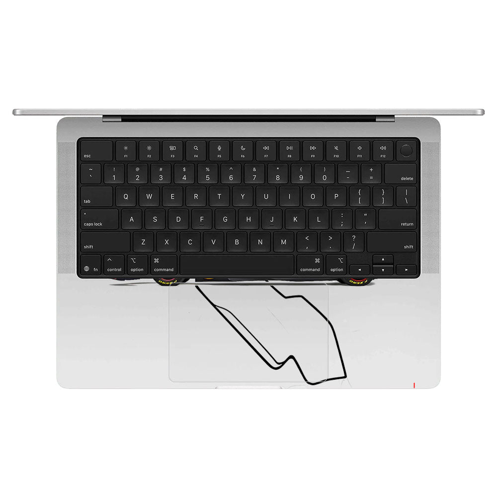 Transparent Track King Macbook Pro 14 M5 Pro/Max 2026 Laptop Skin