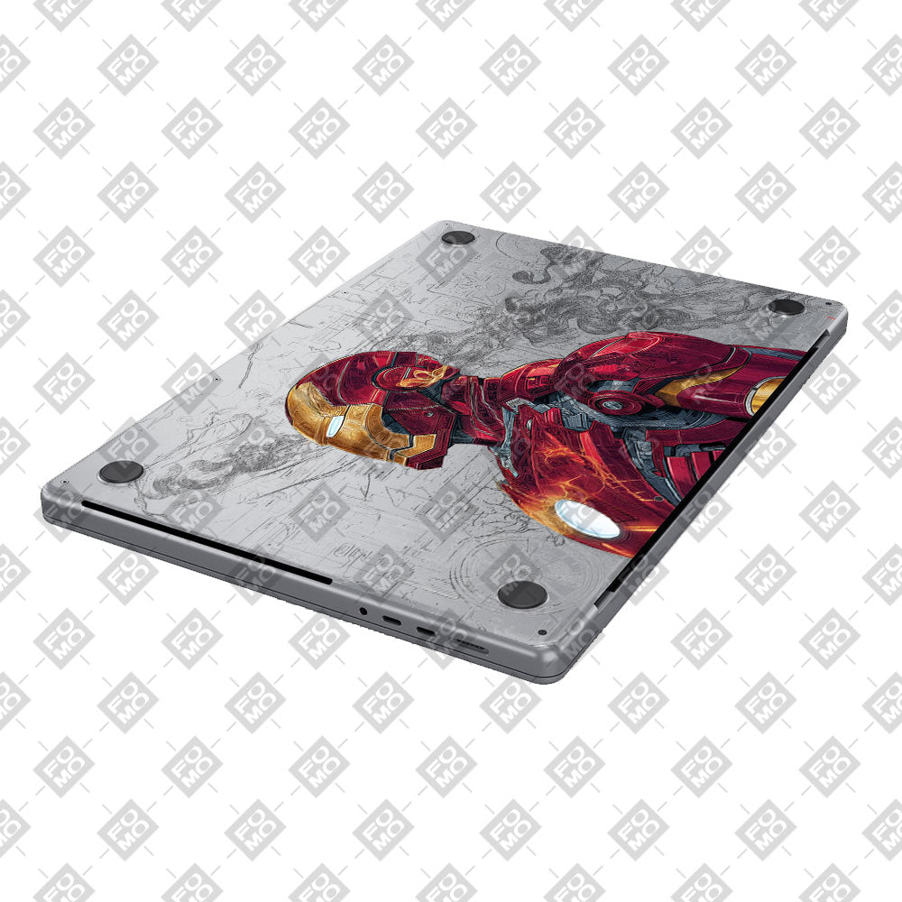 Transparent Futuristic Iron Man Macbook Pro 14 M5 Pro/Max 2026 Laptop Skin