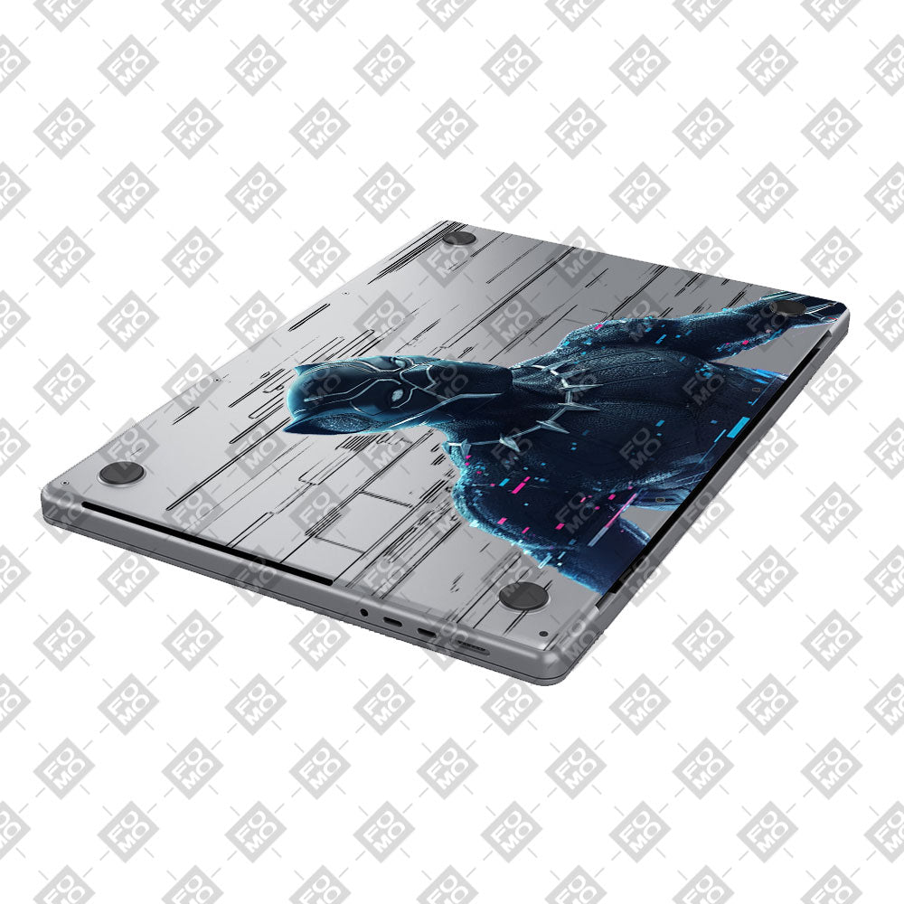 Transparent Glitchborne Panther Macbook Pro 14 M5 Pro/Max 2026 Laptop Skin
