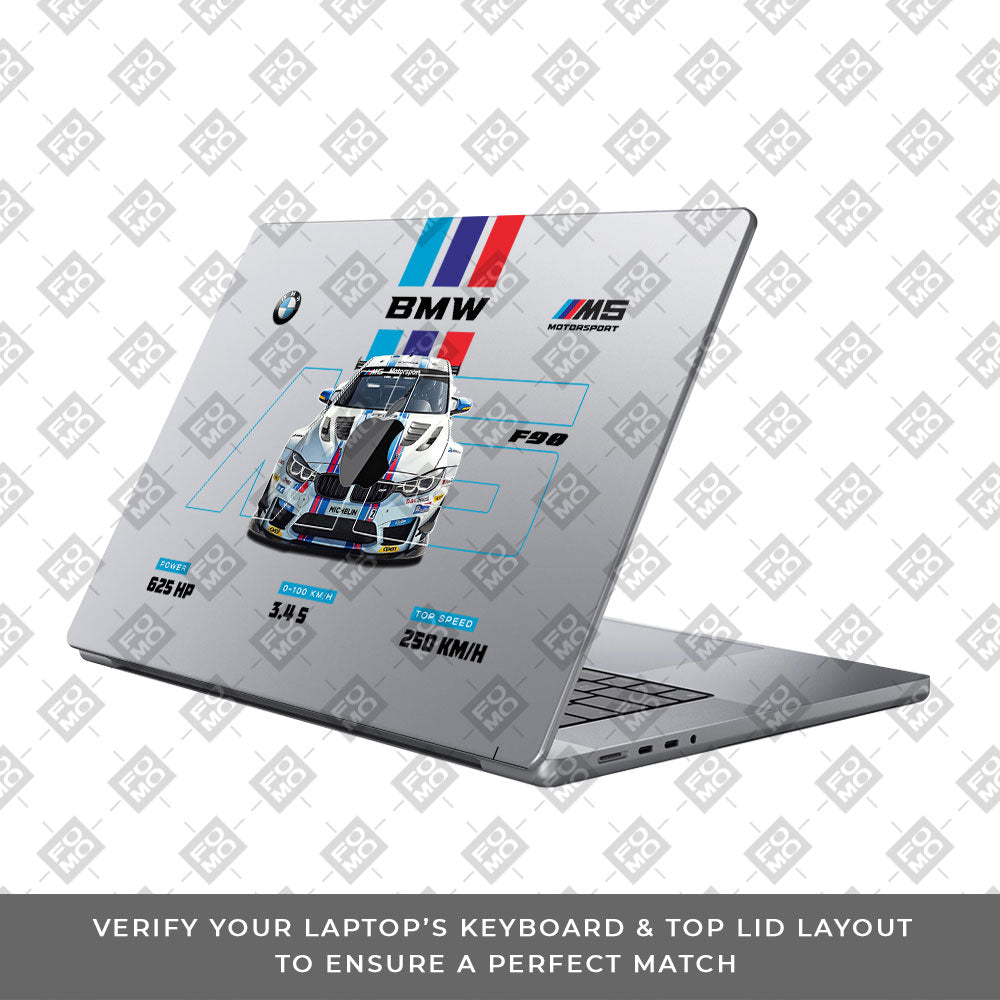 Transparent BMW M5 Macbook Pro 14 M5 Pro/Max 2026 Laptop Skin