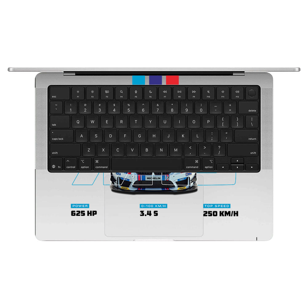 Transparent BMW M5 Macbook Pro 14 M5 Pro/Max 2026 Laptop Skin