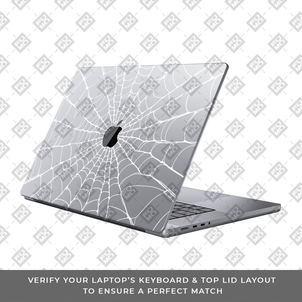 Transparent Spider Web Vortex Macbook Pro 14 M5 2025 Laptop Skin