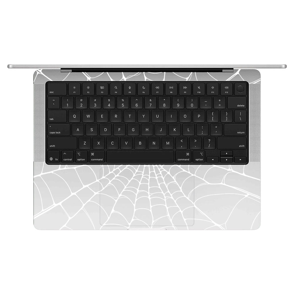 Transparent Spider Web Vortex Macbook Pro 14 M5 2025 Laptop Skin