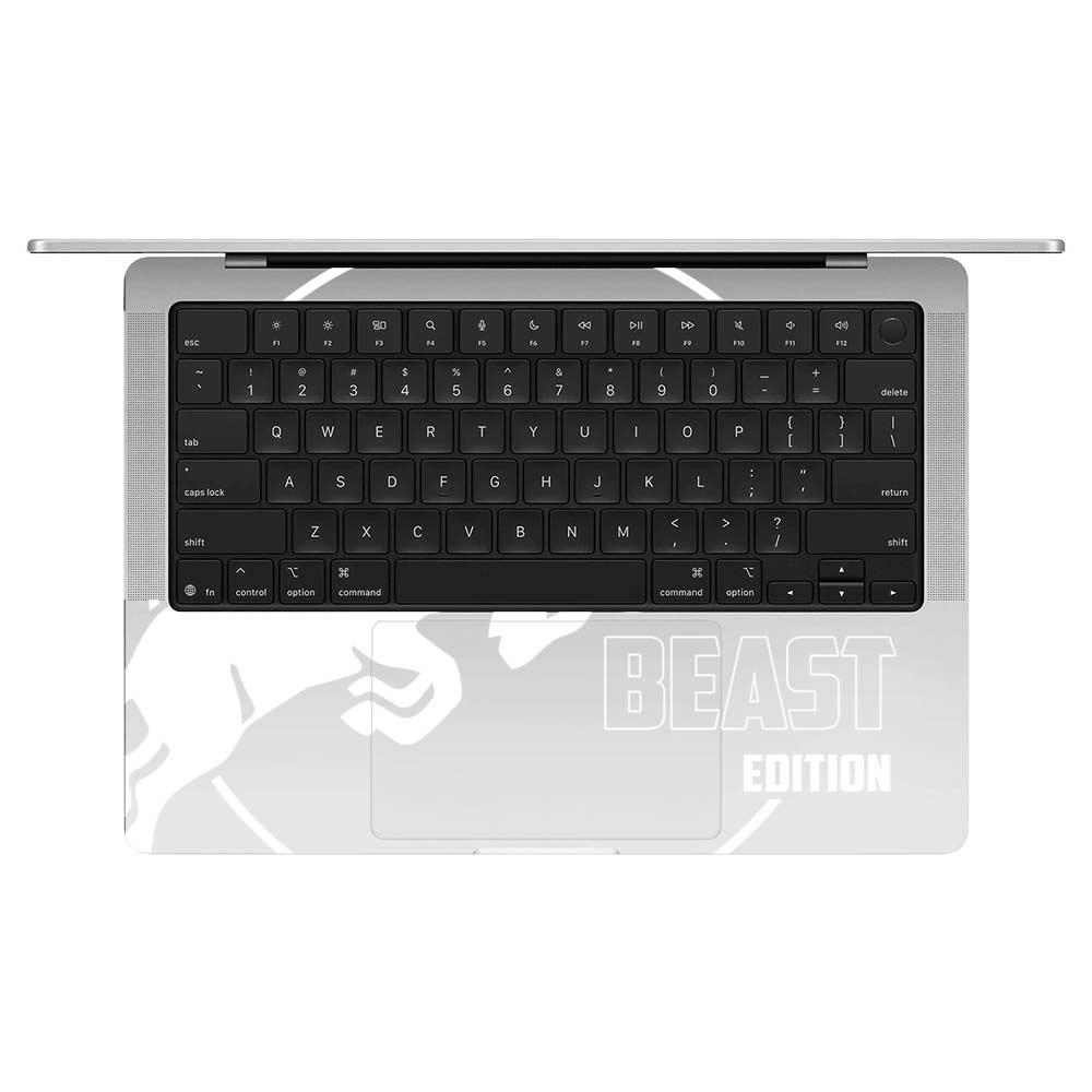 Transparent Red Bull The Beast Edition Macbook Pro 14 M5 2025 Laptop Skin