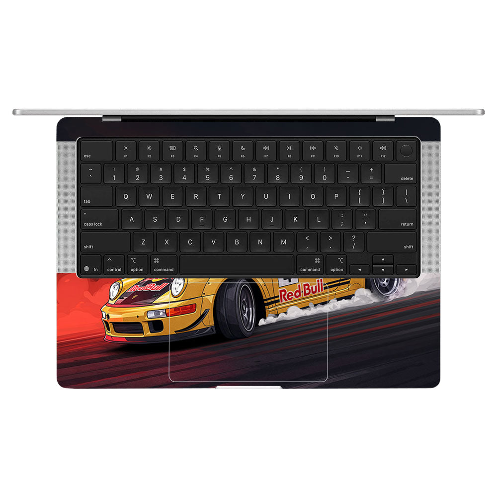 Porsche 911 Red Bull Classic Racer MacBook Pro 14 M5 Pro/Max 2026 3D Laptop Skin