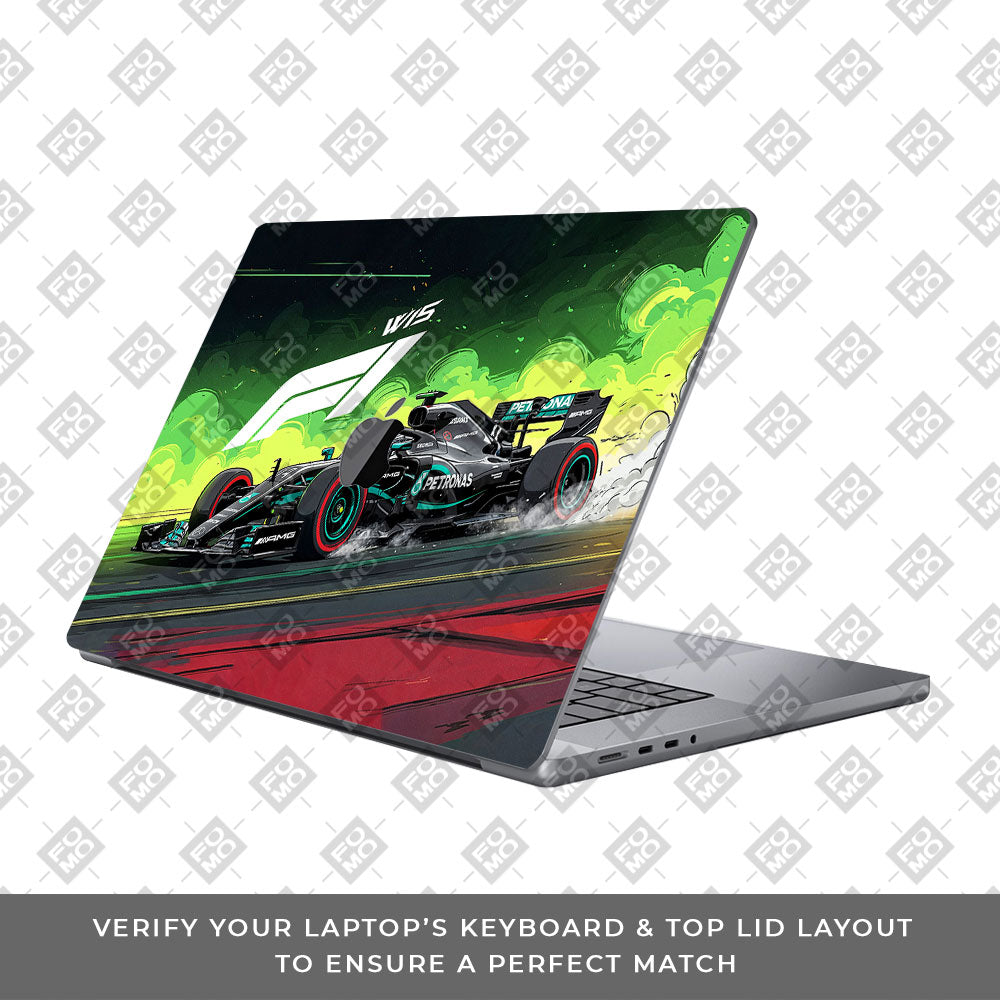 W15 F1 Red Bull x AMG Velocity MacBook Pro 14 M5 2025 3D Laptop Skin