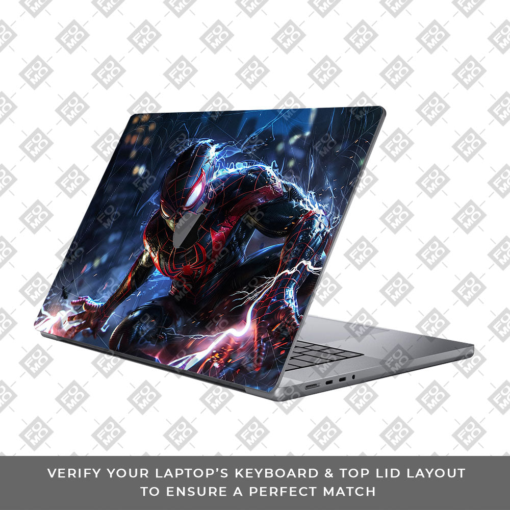 Miles Morales Shockwave MacBook Pro 14 M5 2025 3D Laptop Skin
