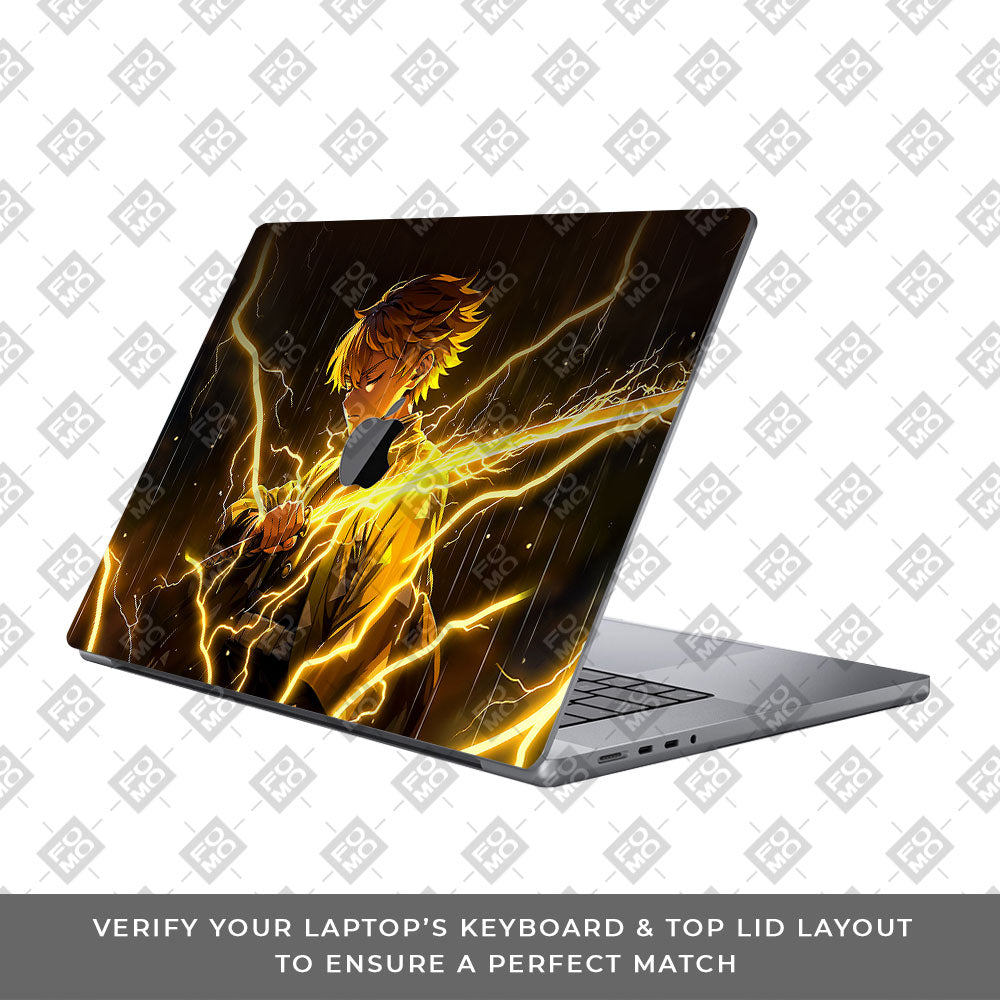 Thunder Soul Lightning Zenitsu MacBook Pro 14 M5 Pro/Max 2026 3D Laptop Skin