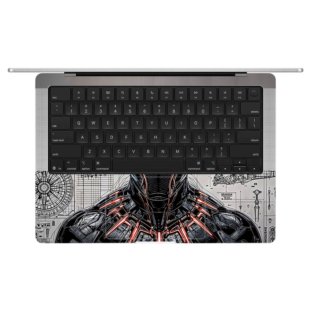 Black Panther Vibranium Tech MacBook Pro 14 M5 2025 3D Laptop Skin