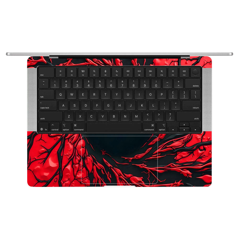 Spiderman Web Red MacBook Pro 14 M5 Pro/Max 2026 3D Laptop Skin