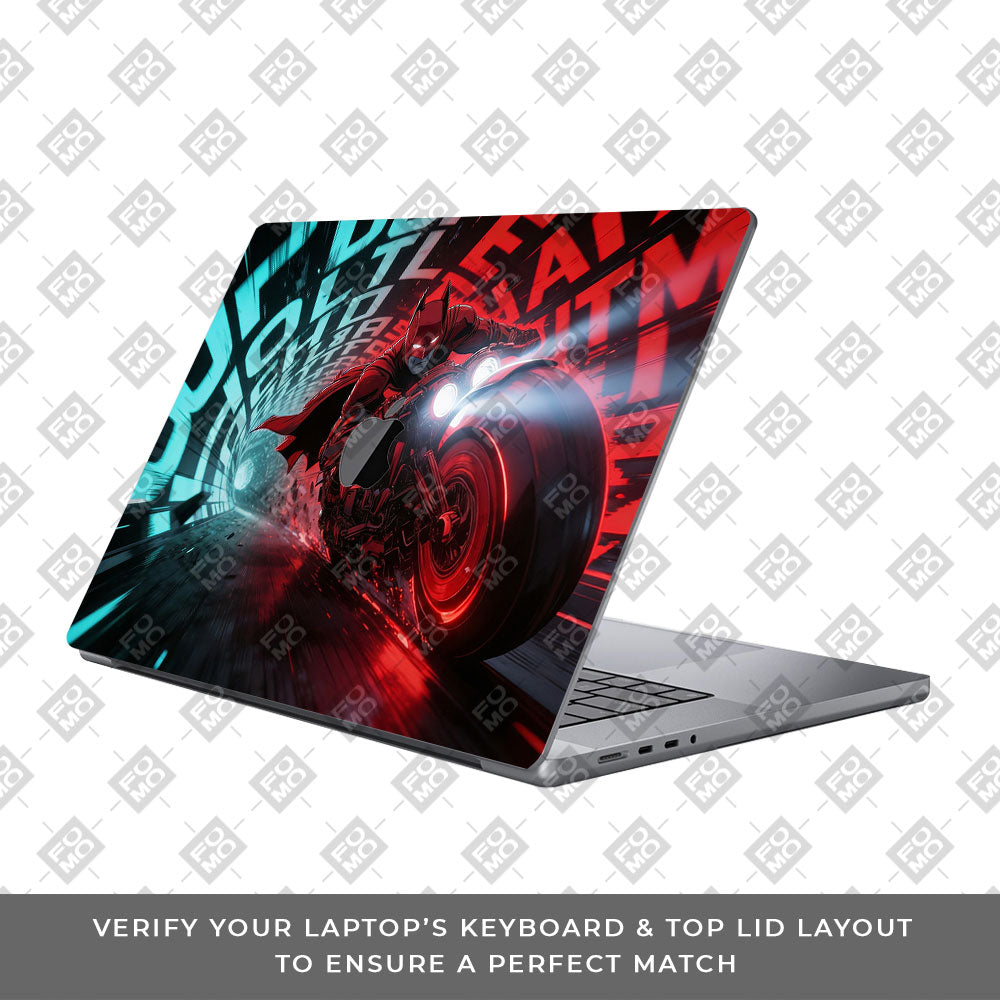 Batman's Cyber Pursuit MacBook Pro 14 M5 Pro/Max 2026 3D Laptop Skin