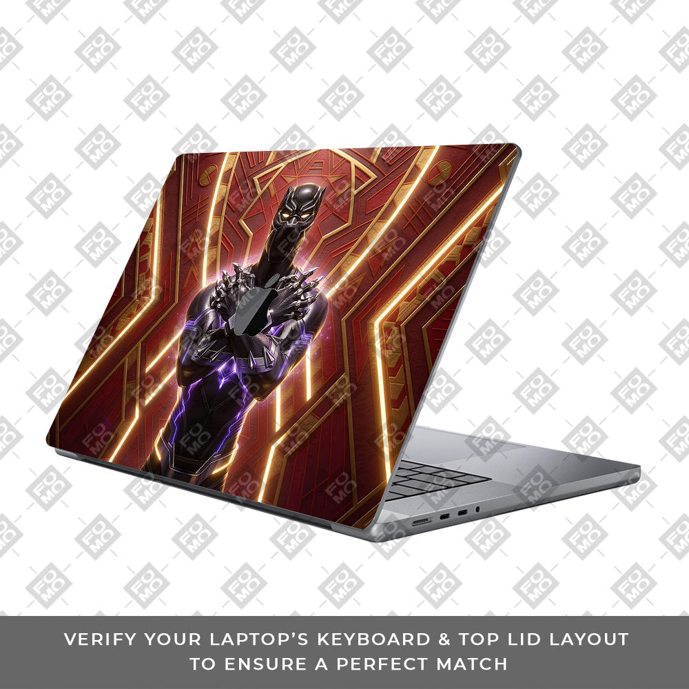 Black Panther Wakanda's King MacBook Pro 14 M5 2025 3D Laptop Skin