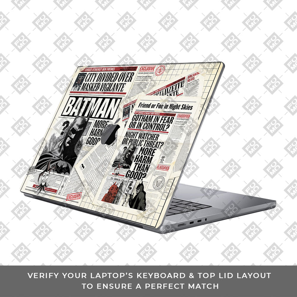 Batman Gotham's Legacy MacBook Pro 14 M5 2025 3D Laptop Skin