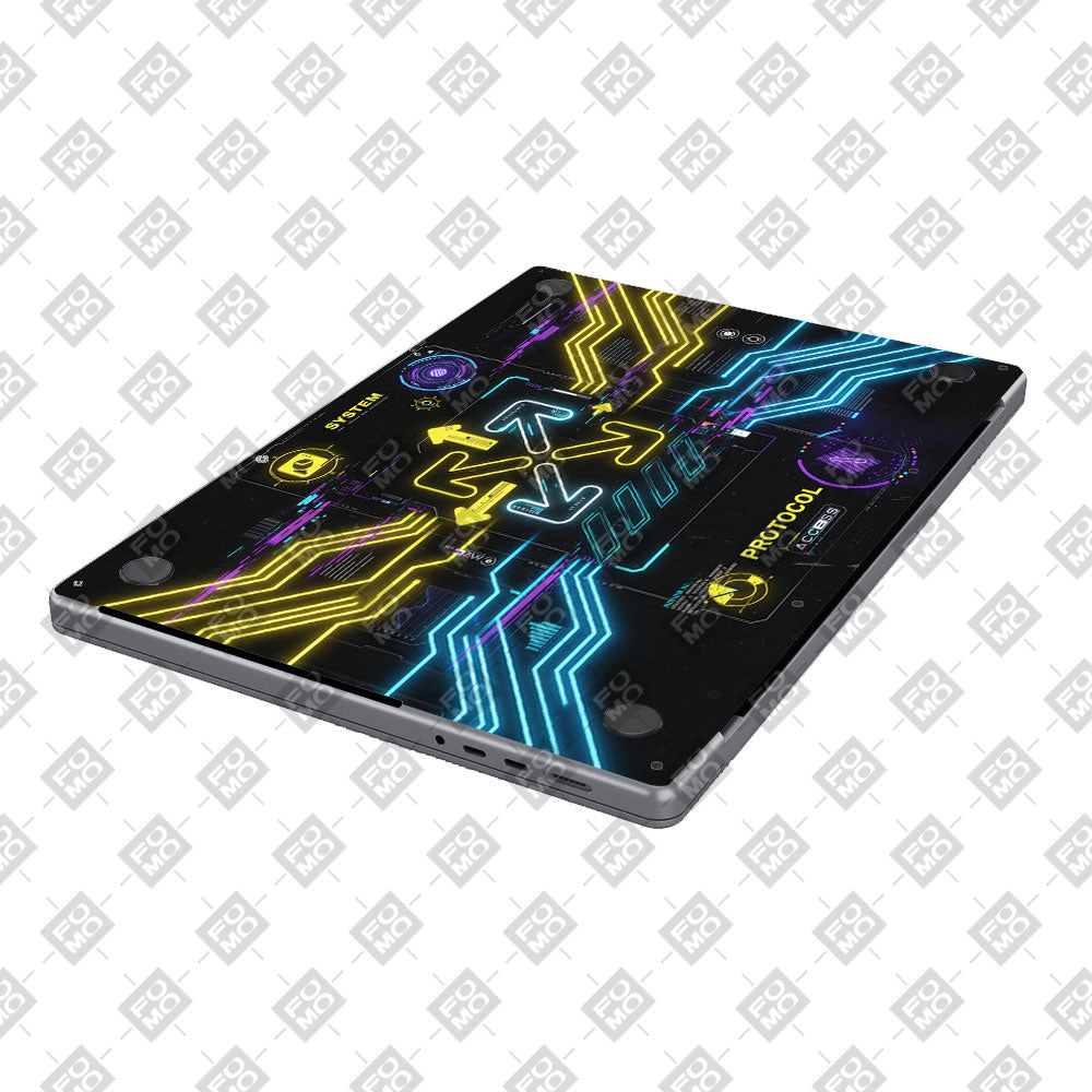 System Protocol MacBook Pro 14 M5 2025 3D Laptop Skin