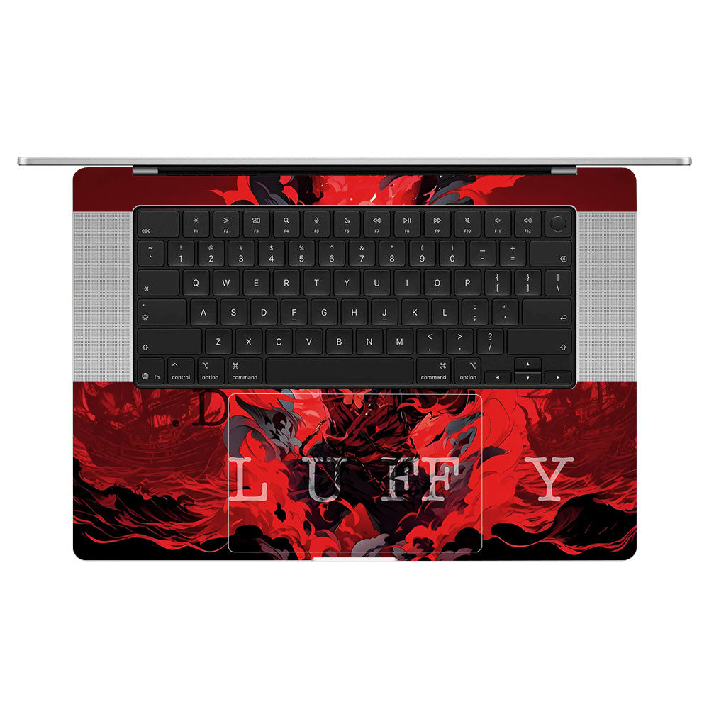 Red King Luffy MacBook Pro 16 M5 Pro/Max 2026 3D Laptop Skin