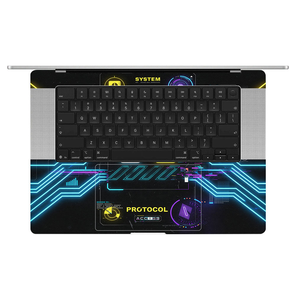System Protocol MacBook Pro 16 M5 Pro/Max 2026 3D Laptop Skin