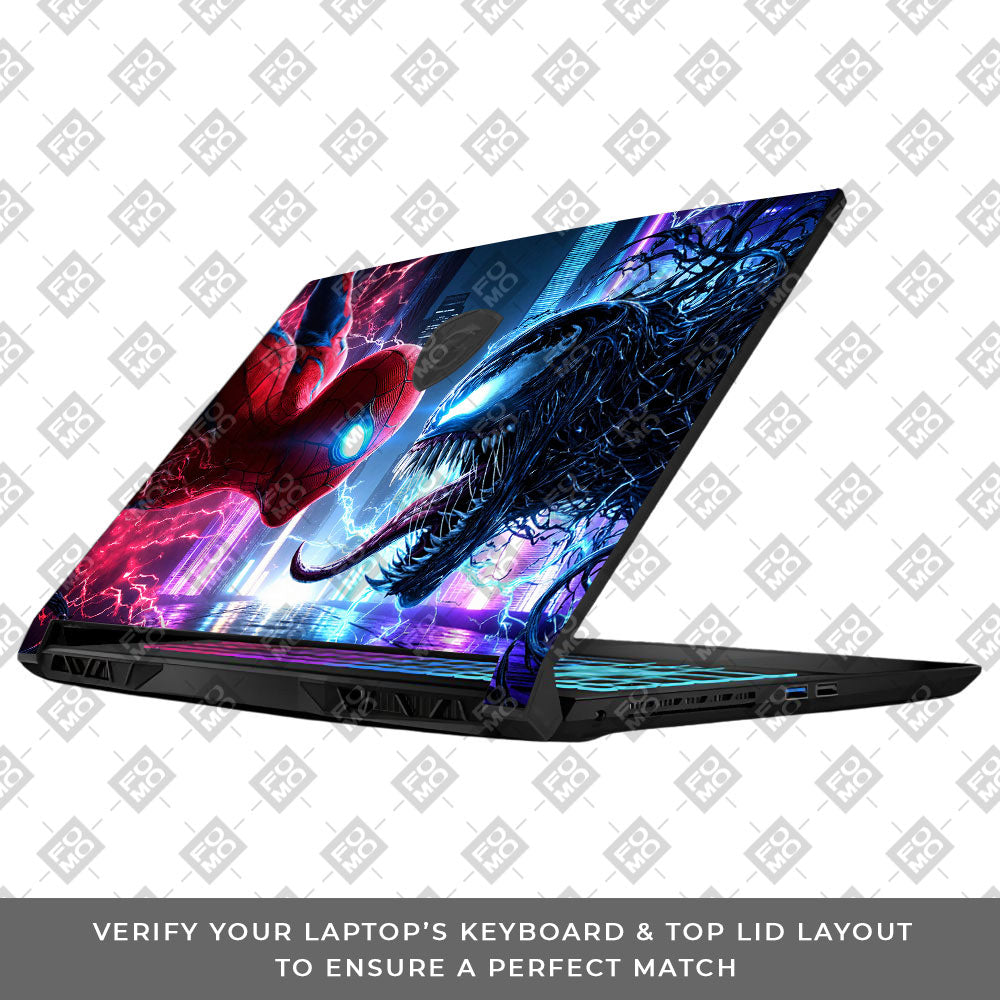 Spiderman vs Venom Showdown MSI Katana 15 B13V Laptop Skin