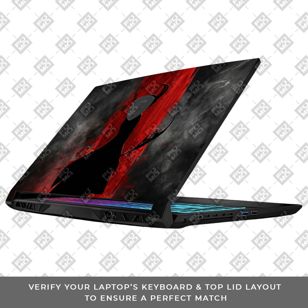 Loki Silhouette Red Strike MSI Katana 15 B13V Laptop Skin