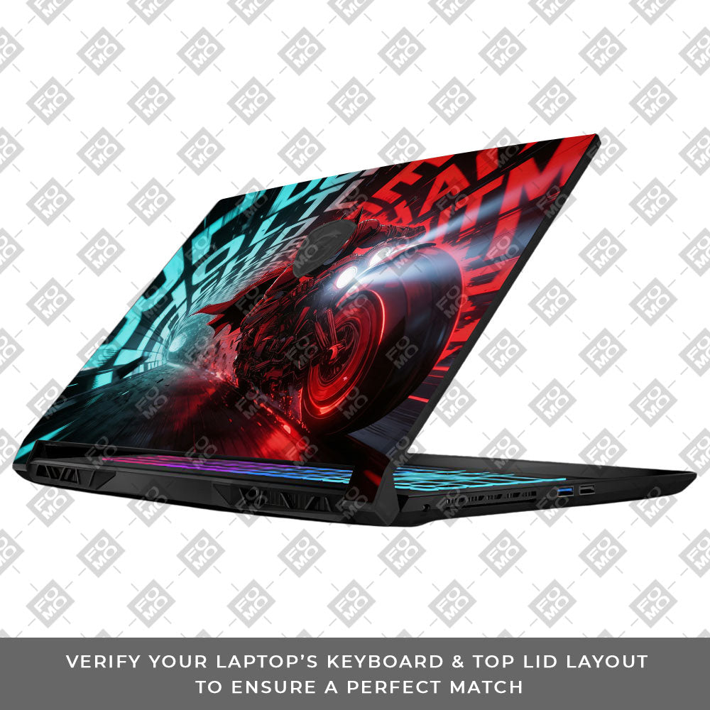 Batman's Cyber Pursuit MSI Katana 15 B13V 3D Laptop Skin
