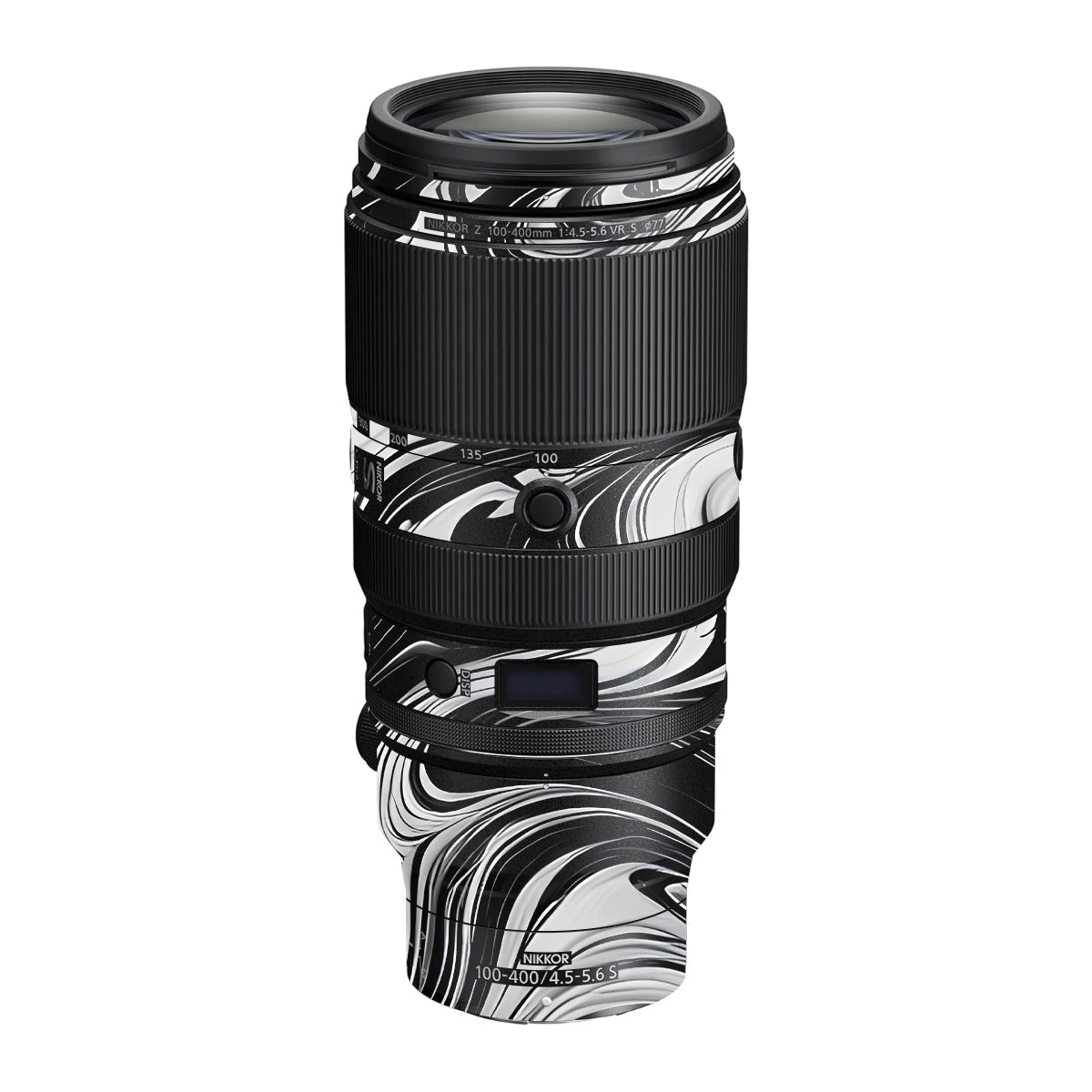 Black and White Marble Nikon Nikkor Z 100-400mm F/4.5-5.6 VR S Camera Lens Skin