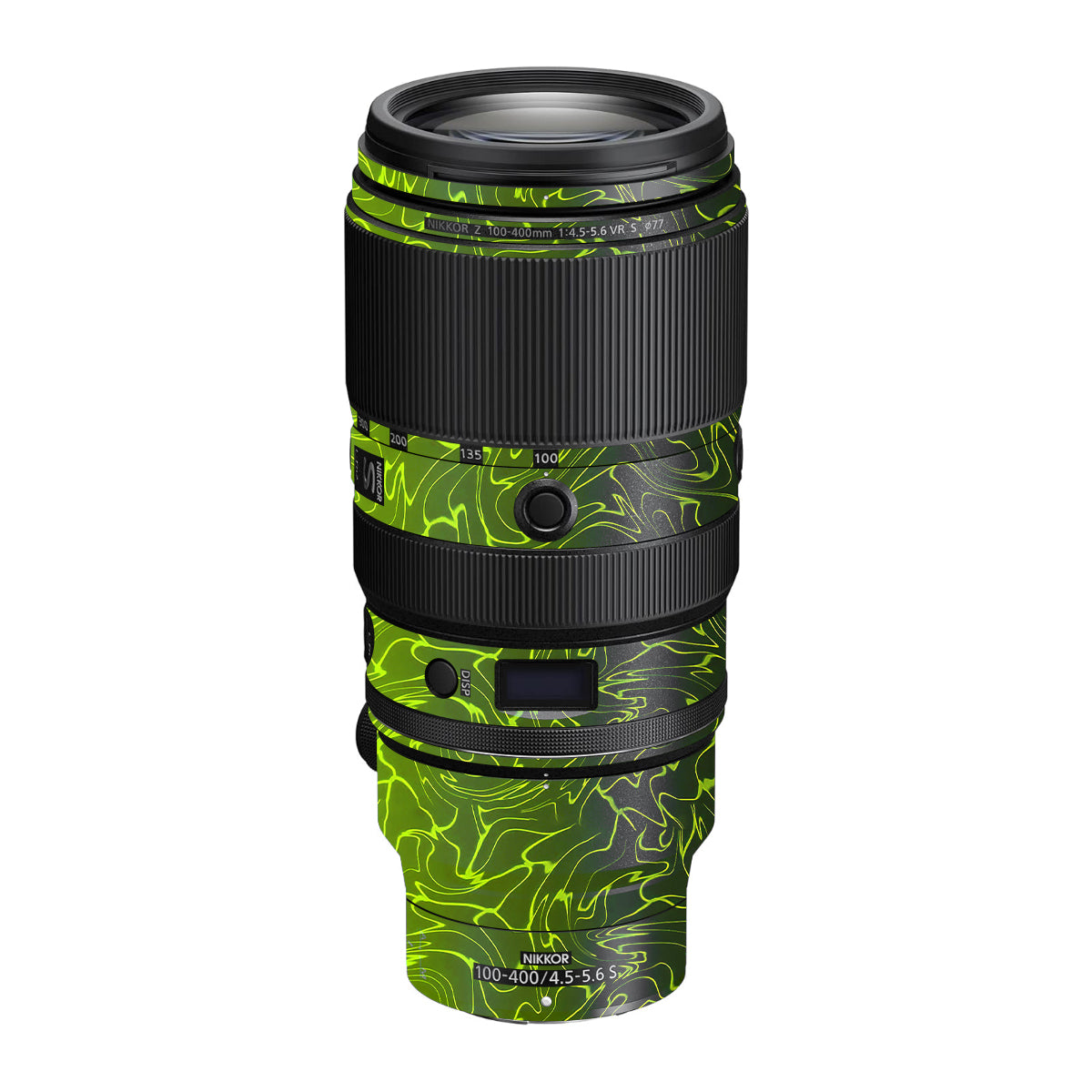 Lime Yellow to Black Gradient Nikon Nikkor Z 100-400mm F/4.5-5.6 VR S Camera Lens Skin