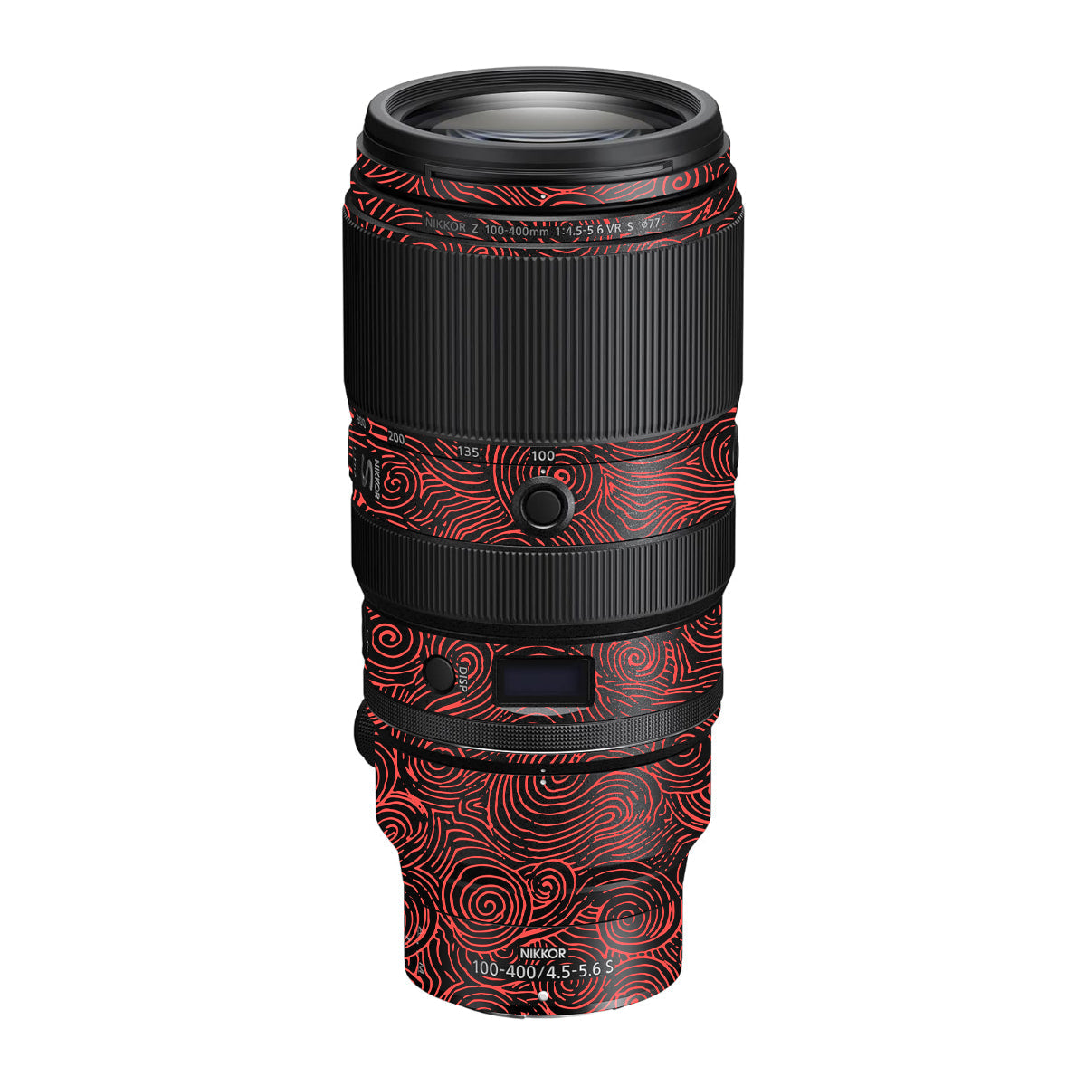 Red Spirals Nikon Nikkor Z 100-400mm F/4.5-5.6 VR S Camera Lens Skin