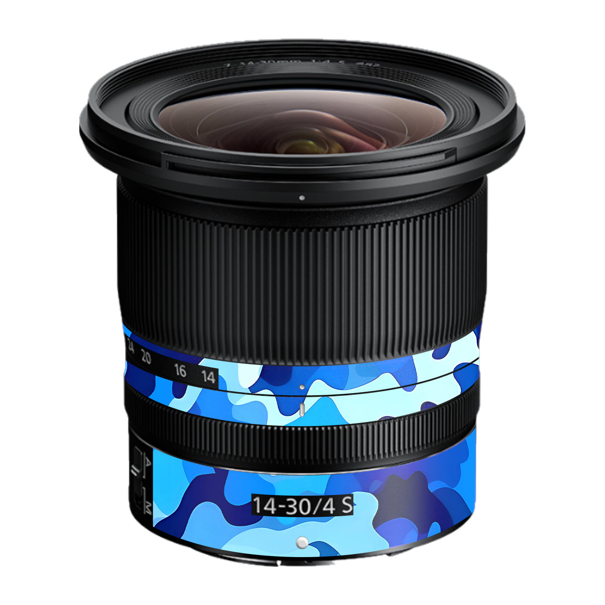 Arctic Blue Camo Pattern Nikon Nikkor Z 14-30mm F/4 S Camera Lens Skin