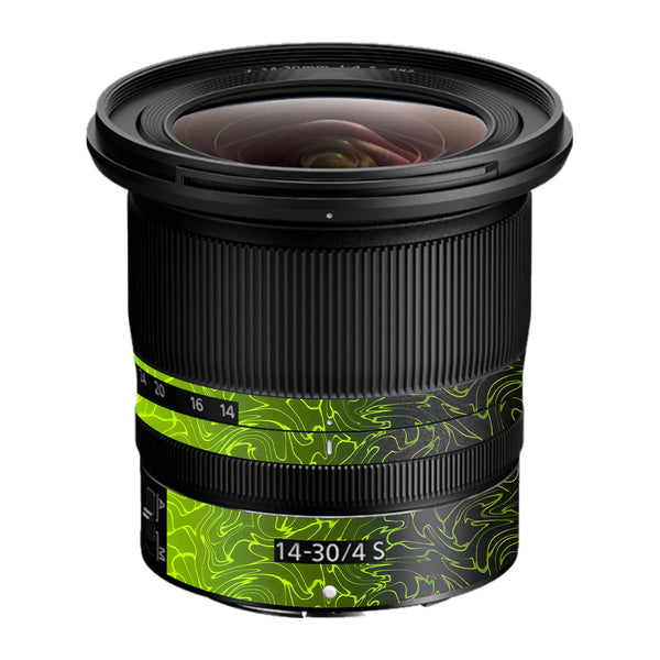 Lime Yellow to Black Gradient Nikon Nikkor Z 14-30mm F/4 S Camera Lens