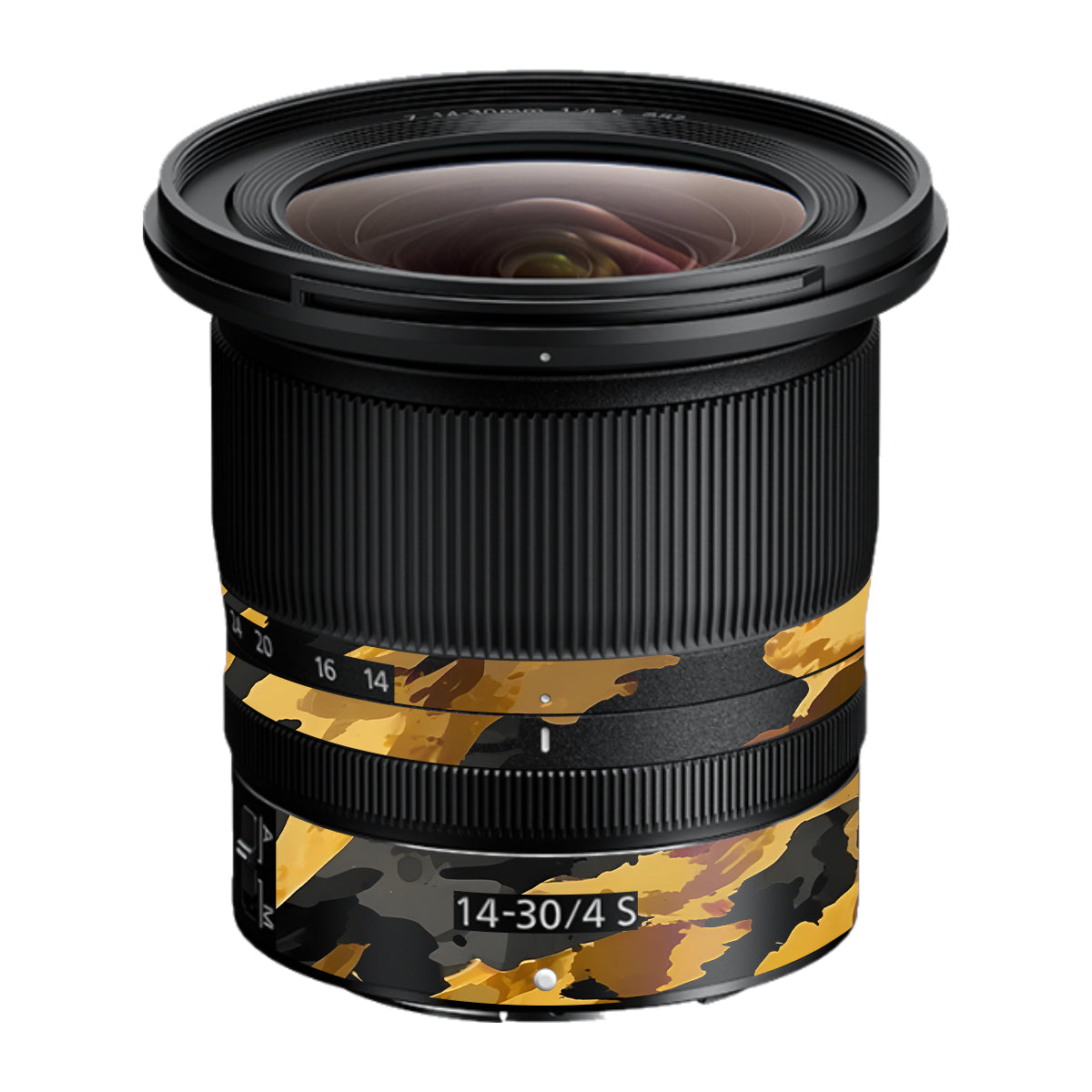 Camo Tiger Blend Nikon Nikkor Z 14-30mm F/4 S Camera Lens Skin