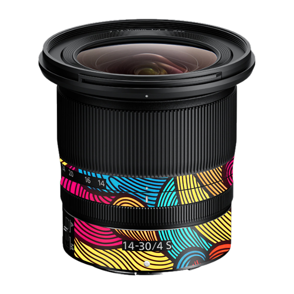 Retro Colorful Doodle Art Pattern Nikon Nikkor Z 14-30mm F/4 S Camera Lens Skin
