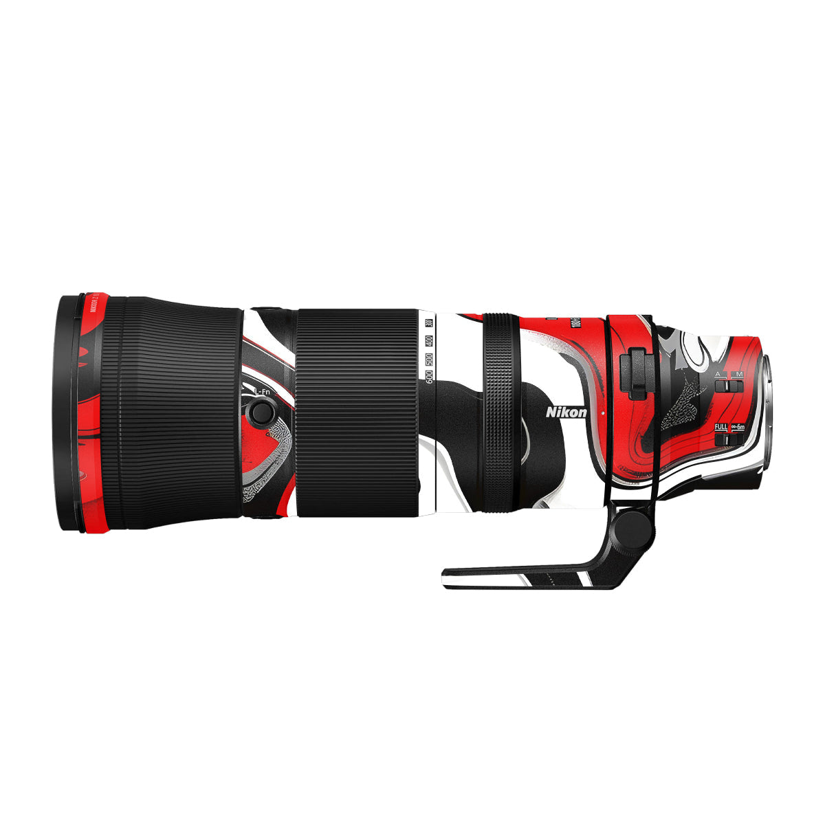 Scarlet and White Motion Nikon Nikkor Z 180-600mm F/5.6-6.3 VR Camera Lens Skin