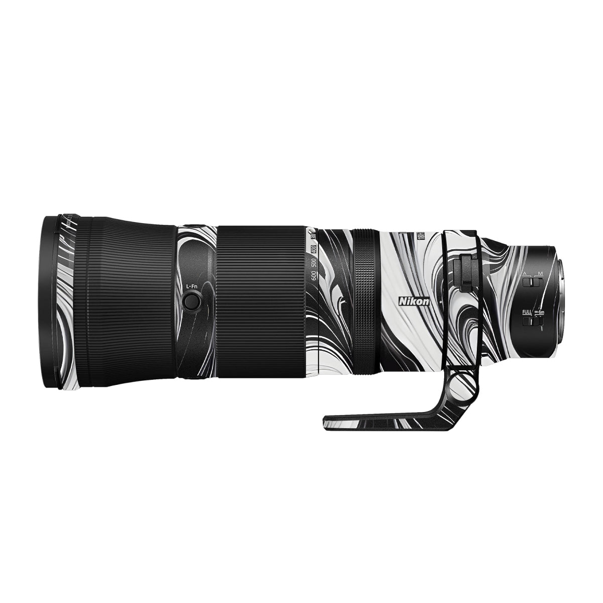 Black and White Marble Nikon Nikkor Z 180-600mm F/5.6-6.3 VR Camera Lens Skin