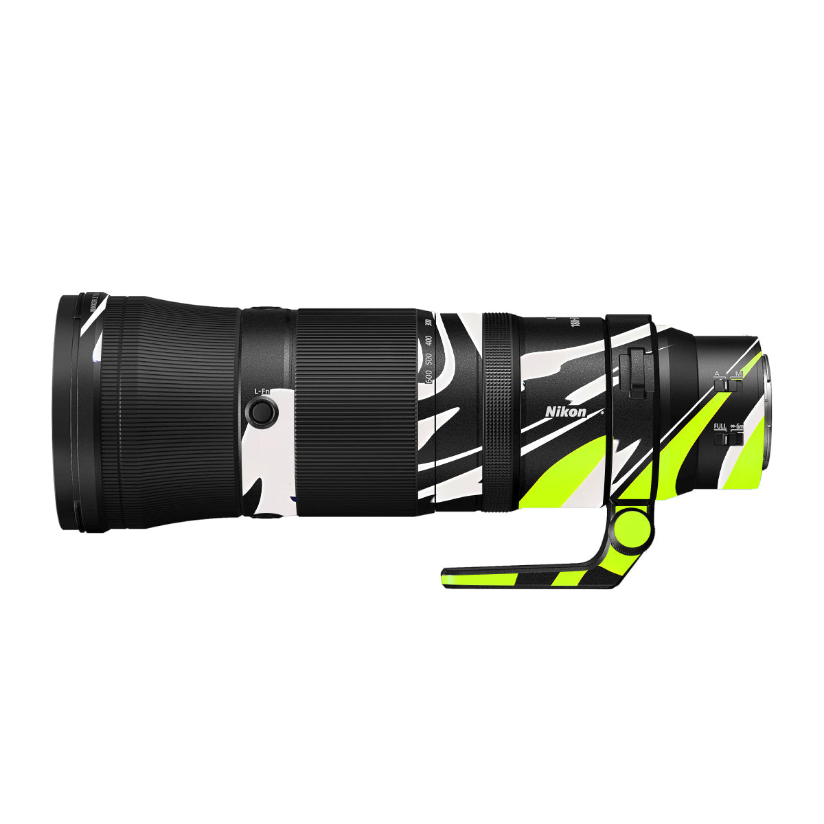 Neon Green and Black Pattern Nikon Nikkor Z 180-600mm F/5.6-6.3 VR Camera Lens Skin