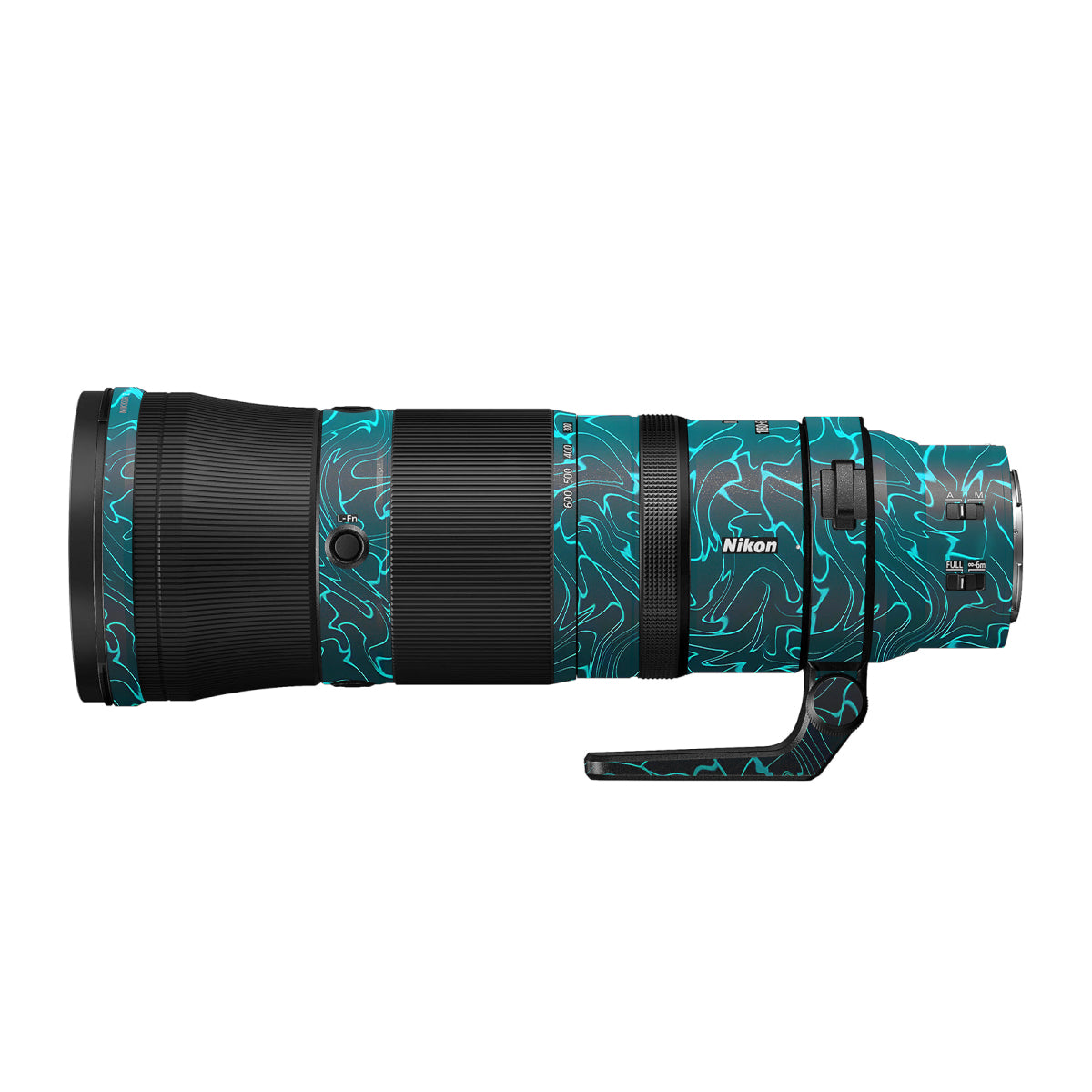 Cyan Blue to Black Gradient Nikon Nikkor Z 180-600mm F/5.6-6.3 VR Camera Lens Skin