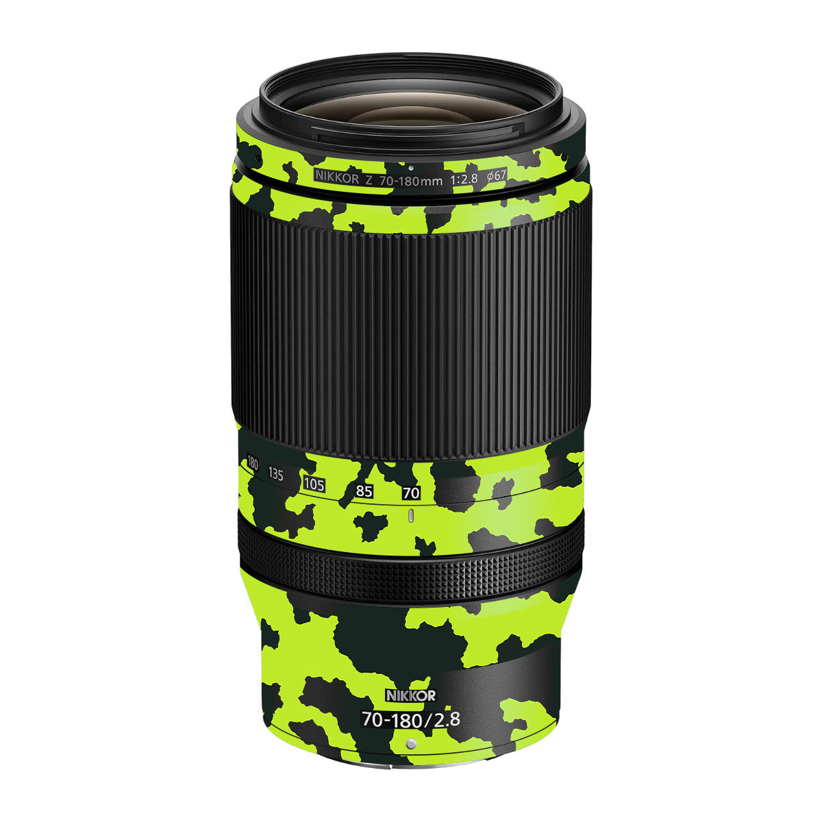 Neon Green Splatter Nikon Nikkor Z 70-180mm F/2.8 Camera Lens Skin