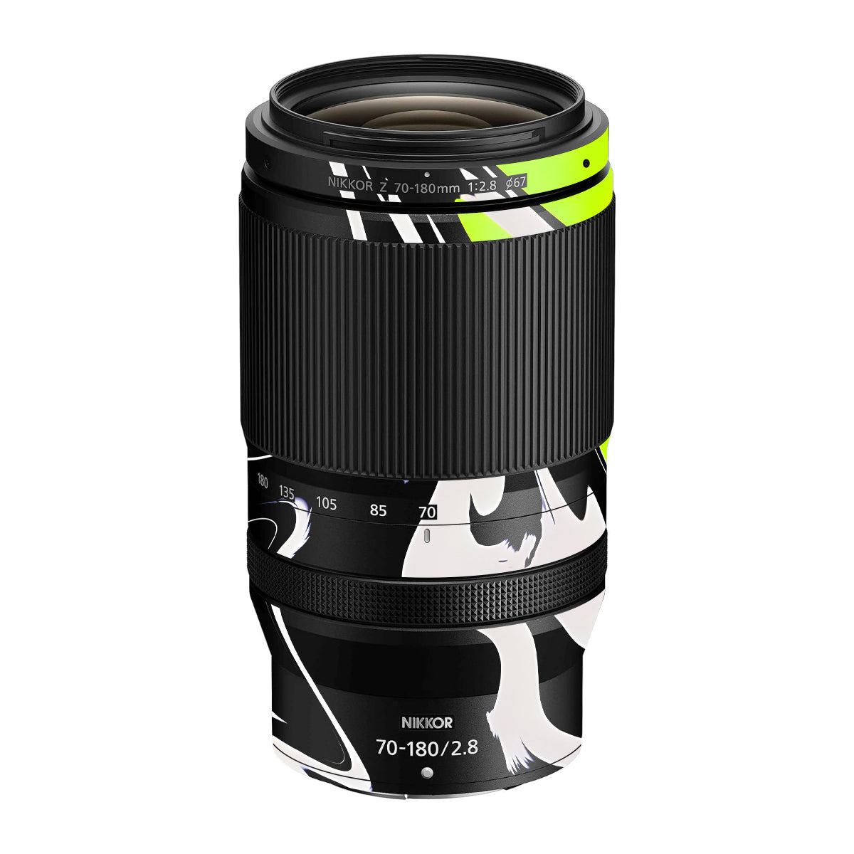 Neon Green and Black Pattern Nikon Nikkor Z 70-180mm F/2.8 Camera Lens Skin