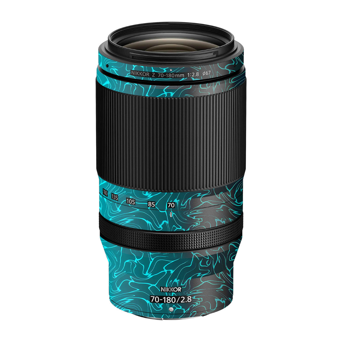 Cyan Blue to Black Gradient Nikon Nikkor Z 70-180mm F/2.8 Camera Lens Skin