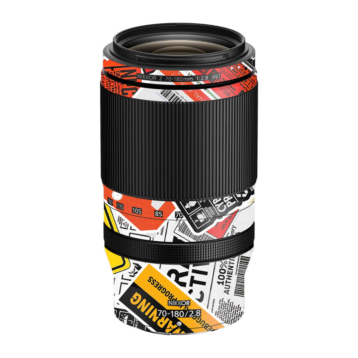 Tech Aesthetic Sticker Collage Nikon Nikkor Z 70-180mm F/2.8 Camera Lens Skin